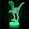 18 패턴 3D Illusion 공룡 LED 색상 터치 원격 제어 동물의 빛을 어둠 속에서 빛나는 아이 장난감 크리스마스 소년 선물