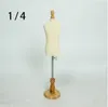 Fashion 1/4 Female dress form Mannequin,jewelry flexible women Student sewing,1:4scale Jersey bust ,adjustable rack Mini Size,C810