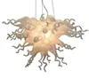 Vit stil handblåst Murano glas ljuskrona lampa Milky Urban Design för bordsdekoration