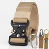 125cm Heavy Duty Men Belt Mens Designer Bälten Tella färger Taktisk Nylon Justerbar Buckle Alloy Outdoor Sports Active Waist Strap