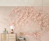 Anpassad stor väggmålning Luxury Elegance 3D Stereoskopic Flower Rose Gold 3D Wallpaper för vardagsrum TV Bakgrund Vägg papper247n6646225