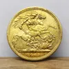1887-1900 Victoria Soevereine Munten 14 stks / set 38mm Kleine Gouden Souvenir Munt Collectible Herdenkingsmunt Nieuwe Collectie