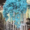 Belles fleurs de cerisier artificielles branche fleur soie vignes de glycine pour centres de table de mariage à la maison fleurs artificielles T2I5698