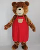 2019 Outlet fabrycznych Darmowa Wysyłka Cute Brown Color Dorosły Pluszowy Teddy Bear Mascot Costume na sprzedaż