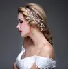 Grossist-guld kristall brud blomma hår vinstockar handgjorda bröllop kam tillbehör kvinnor smycken