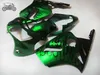 Injektion ABS plastfeedningar för Kawasaki Ninja ZX12R 2000 2001 ZX 12R 00 01 Green Road Racing Chinese Fairing Body Parts