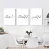 Minimalist Thankful Blessed Term Wall Art Canvas Poster Print Quotes letters Grateful Life Painting Pictures For Living Room Home 3944349
