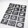 300 pezzi set di stencil per tatuaggi body art glitter temporanei aerografo modelli di tatuaggi all'hennè accessori per il trucco stencil per tatuaggi6471097