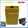1000W 48V 35AH scooter battery 48Volt ebike Li-ion batteries use 3500mah 35E cell 30A BMS with Charger yellow case 4A Charger