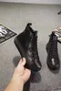 Autumn Winter Letter Boots Metal Buckle grov klack kvinnor skor ￶ken boot ￤kta l￤der blixtl￥s bokst￤ver spetsar upp mode lady platt designer