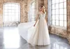 Een lijn Trouwjurken Tassel Applique Trouwjurken Backless Sweep Trein Bruidsjurken Bohemen Vestidos de Novia