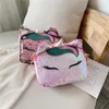 Baby Girls Sequin Messenger Bag PU Coin Purse wallet cartoon horse Kids Shoulder Bags Boutique 5 colors designer handbag C6908