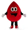 Costume de mascotte de goutte de sang rouge personnage de dessin animé déguisement costume de carnaval kits d'anime mascotte expédition EMS