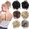 جديد فوضوي scrunchie الشقة الشعر كعكة مستقيم مرونة الفرقة updo هيربيسي الشعر الاصطناعية الشقة الشعر التمديد للنساء