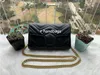 حقائب سهرة كلاسيكية عالية الجودة WOC القابض الأسود 33814 Lambskin Quilted Mini Flip Houtgle Bag 21cm Sell Factory