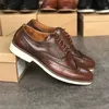 Scarpe eleganti da uomo Oxfords London Brogues Scarpe da lavoro artigianali di design Scarpe da sposa per feste da ginnastica con lacci in vera pelle nera