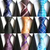 Fashion 8cm Silk Yellow Black Striped Neck Ties For Men Flower Business Wedding Classic Necktie Neckwear Gift 2020