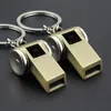 Promotional Gifts Keychain High Quality Antique Gold Plated Small Whistle Key Chain for Sale