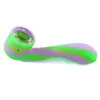 Smoking pipe hand pipes spoon shape silicone oil rigs dab rig free glass bowl heat resistant portable