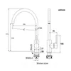 Promotion Solid 304 Rostfritt Stål Varmt och kallt kök Kranken Sink Mixer Tap med Aerator Sink kran Borstat nickel / svart