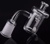 5mm Clear Bottom Quartz Banger med glas UFO Carb Cap Terp Pearl 10mm 14mm 18mm Flat Top Quartz Banger Nails för DAB Rigs