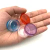 Round Colorful Clear Plastic Cosmetic Container with Screw Cap 3g 3ML 5g 5ML Cream Wax Oil Jar Lip Balm Pill Storage Vial Bottle Smoking Makeup Accessories