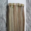 Tape in Extensions Human Hair 100% Real Remy Hair Blonde Adhesives 40pcs /set Invisible Haar Extension Skin Weft