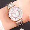 Diseño del diamante mujeres de los relojes plata de la manera Rose oro redondo Dial regalos de banda de acero inoxidable cuarzo reloj de pulsera Relogios Femenino