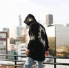 Mode-Nieuwe High Street Mens Sweatshirts Bloemen Print Hip Hop Hoodies Actieve Losse Hoed Pullover Mannelijke Lange Mouw Hoodies Heren Heren Tops Kleding