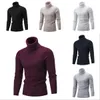 Hommes mode pull garçons col haut couleur unie bas chemise jeunesse décontracté hauts automne nouveaux vêtements 2020 pour la vente en gros