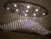 Современные люстры освещения овальной формы волны кристалл потолок подвесной светильник гостиной столовой свет размер L120 * W40 * H80cm
