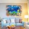 Muurstickers 3D de onderwater wereld slaapkamer Kamers Dolphin Stickers Muurstickers voor Kinderkamers Nautische Decor