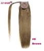 16-28 дюймов Wrap Magic Ponytail Horsetail 100G зажимы в / на 100% бразильских реми наращивание человеческих волос натуральный