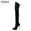 Autumn Winter Women Boots Stretch Slim Thigh High Boot Fashion Over the Knee Boots Woman Sapatos