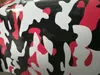 Czarno -biały czerwony film winylowy winylowy samoprzylepanie z pęcherzykami powietrza Kamuflaż samochodowy folia DIY Styl Sticker Owinping279g