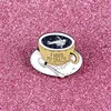 Coffee cup enamel pins brooches for women Astronaut Bathing floating Space badge Exploring adventure Space Lapel pin jewelry Shirt bag gifts