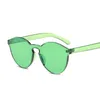 Luxus-Damen-Sonnenbrille, Bonbonfarben, Persönlichkeitstrend, HD-Sonnenbrille, rahmenlos, transparent, Goggle-Brille, UV400