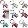 Imprimir Mulheres Bangle Wristlets Carteira Coin bolsas borlas Keychain Cartão Bag Holder na moda Leopard PU de couro pulseiras animal Bag E22909