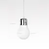 Créative Mega Bulbe Pendant lampe Suspension en verre blanc éclair