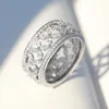 Vecalon Flower shape 925 Sterling Silver Promise ring Diamond Cz Engagement wedding Band rings for women Bridal Finger jewelry