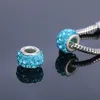 DIY Pandora Charms Disco Crystal Loose Beads for Bracelets European Women Jewelry Accessories Black Red Blue 9 Colors