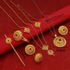 Ethiopian Trendy Jewelry Sets Red Stone African Jewellry Ethiopia Wedding Bride Habesha Set2267302