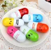 Cute Pill Shape Retractable Ballpoint Pen Kawaii pill shape novelty ballpen Lovely learning stationery Kids toy gifts pomotion wholesale