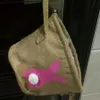 Nosić jajka cukierki DIY Królik Burlap Płótno Wielkanoc Kosz Bunny Storage Jute Królik Kosze Tail Cute Bag Home Tools Prezent Wielkanocny DH0546
