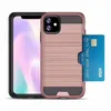 Anti-Shock Slim Armor Phone Cases Card Slot Wallet Cover pour iPhone11 PRO MAX 6,5 pouces Galaxy Note10 Defender Antichoc TPU Silicon Hybrid Protective Shell