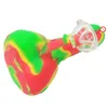 Silicone Dick Penis Smoking Bongs Shatterproof Cool Unique Sexy Wax Concentrate Dry Herbs Tobacco Smoking Water Pipes With Glass Bowl