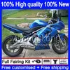 Bodys för Kawasaki 650R ER6 F 650 R ER-6F 2006 2007 2008 Sale Blue Black 204My.82 ER 6 F 650R-ER6F ER6F 06 08 ER 6F 06 07 08 FULL FAIRING