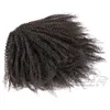 VMAE Humano Afro Afro Curly Curly 100g 3C 4A 4B 4C Drawstring Ponytails Extensões de Cabelo Clipe de furo apertado em cor natural Horsetail