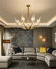 2020 new villa glass lamps light luxury crystal chandeliers living room bedroom modern minimalist atmosphere chandelier lighting Pendant Lam