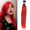 Перуанские человеческие волосы прямые 1b/красные волосы девственницы 1b красные выдвижения волос Ombre одна пачка Оптовая продажа Ruyibeauty